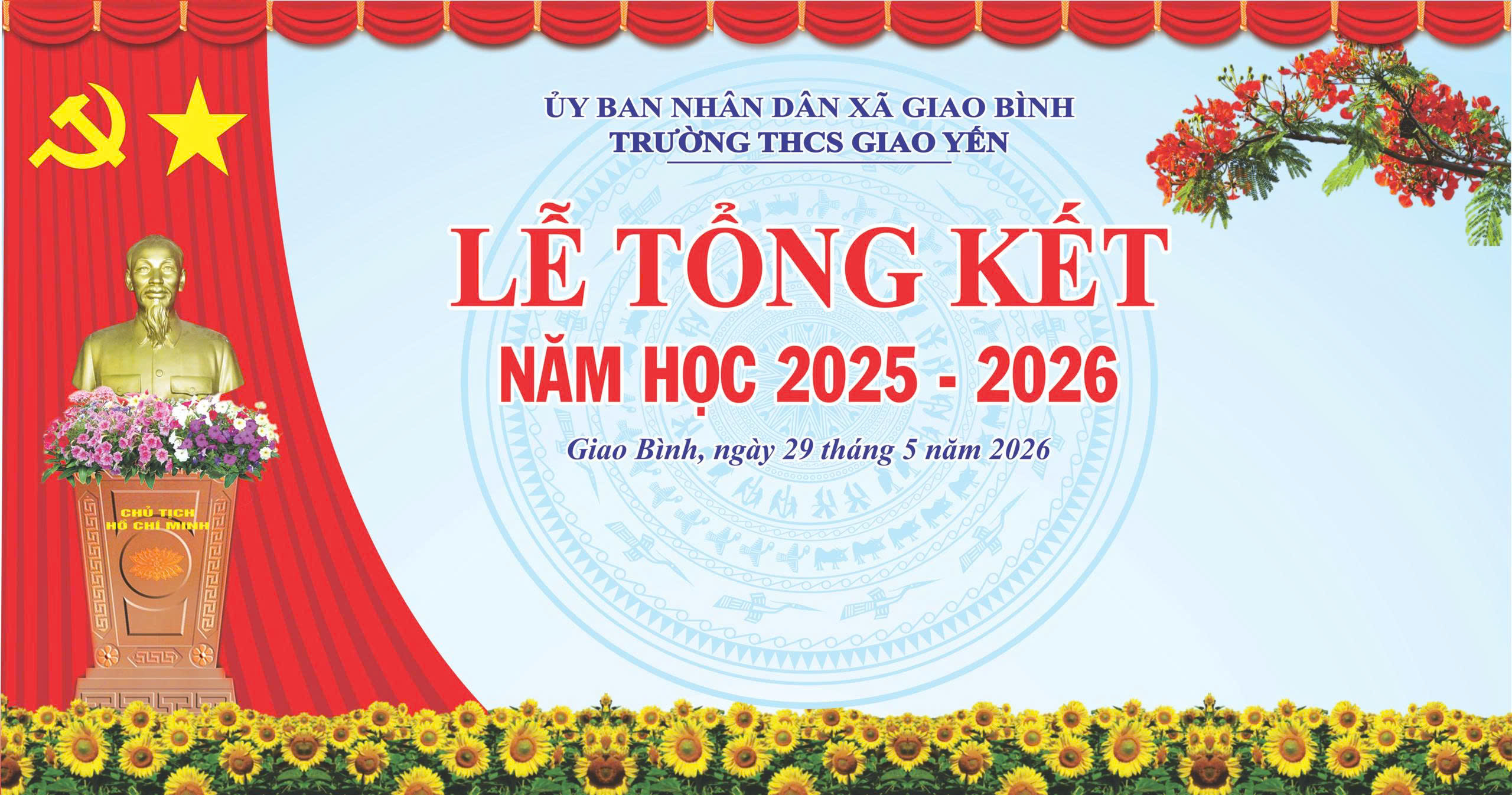 TRƯỜNG THCS GIAO YẾN, XÃ GIAO BÌNH LONG TRỌNG TỔ CHỨC LỄ TỔNG KẾT NĂM HỌC 2025-2026.