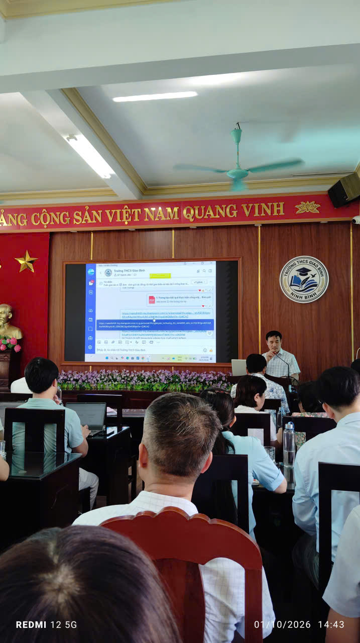 TRƯỜNG THCS GIAO BÌNH – HỌP HỘI ĐỒNG SƯ PHẠM THÁNG 10 NĂM 2026